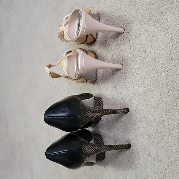 Bebe lot, 2 pairs of platform heels 8M - black, peach - Picture 5 of 6